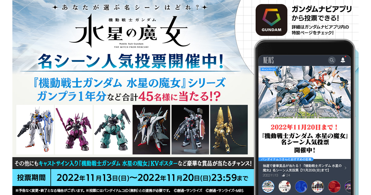 ガンプラ1年分やサイン入りポスター等が当たる！「『機動戦士ガンダム